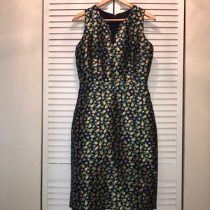J. Crew Jacquard Lemon Prints sleeveless Dress